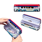 Trousse Scolaire en Métal Design Bus d’Aventure