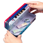 Trousse Scolaire en Métal Design Bus d’Aventure