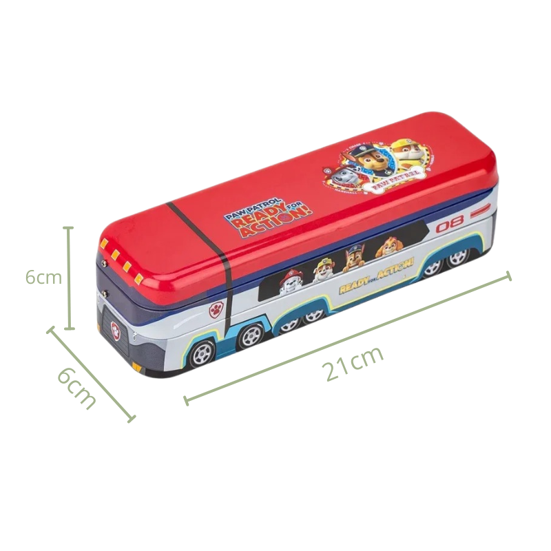 Trousse Scolaire en Métal Design Bus d’Aventure