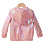 Veste Coupe-Vent Métallisée Enfant avec Capuche