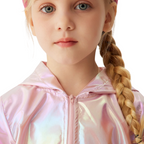 Veste Coupe-Vent Métallisée Enfant avec Capuche