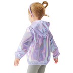 Veste Coupe-Vent Métallisée Enfant avec Capuche