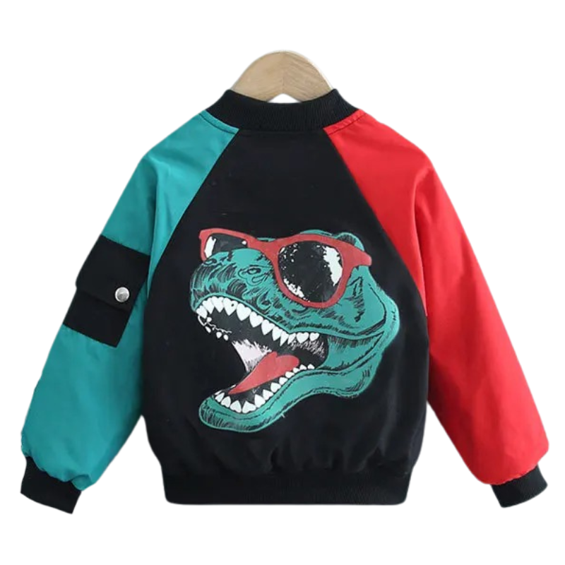 Veste Enfant Coupe-Vent Motif Dinosaure T-Rex