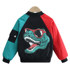 Veste Enfant Coupe-Vent Motif Dinosaure T-Rex
