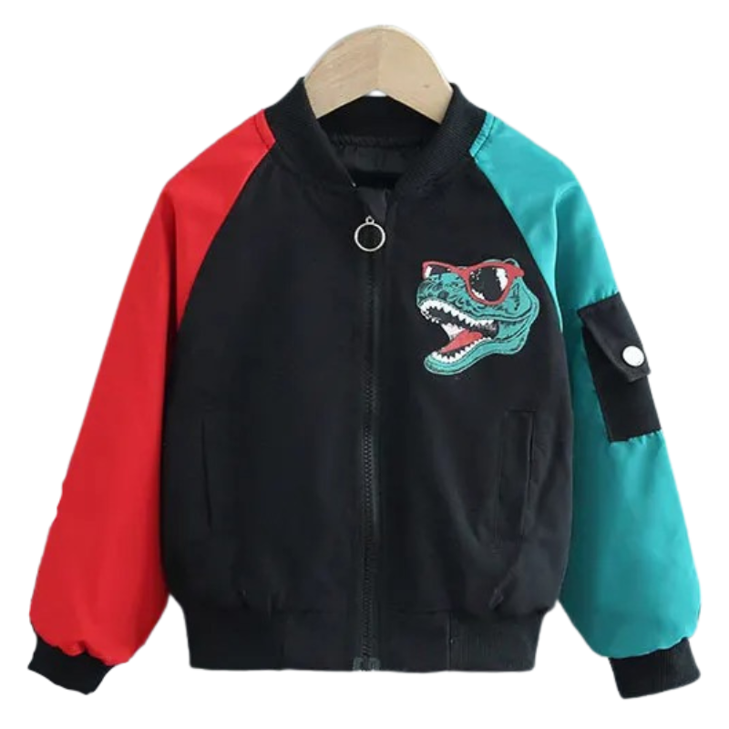 Veste Enfant Coupe-Vent Motif Dinosaure T-Rex
