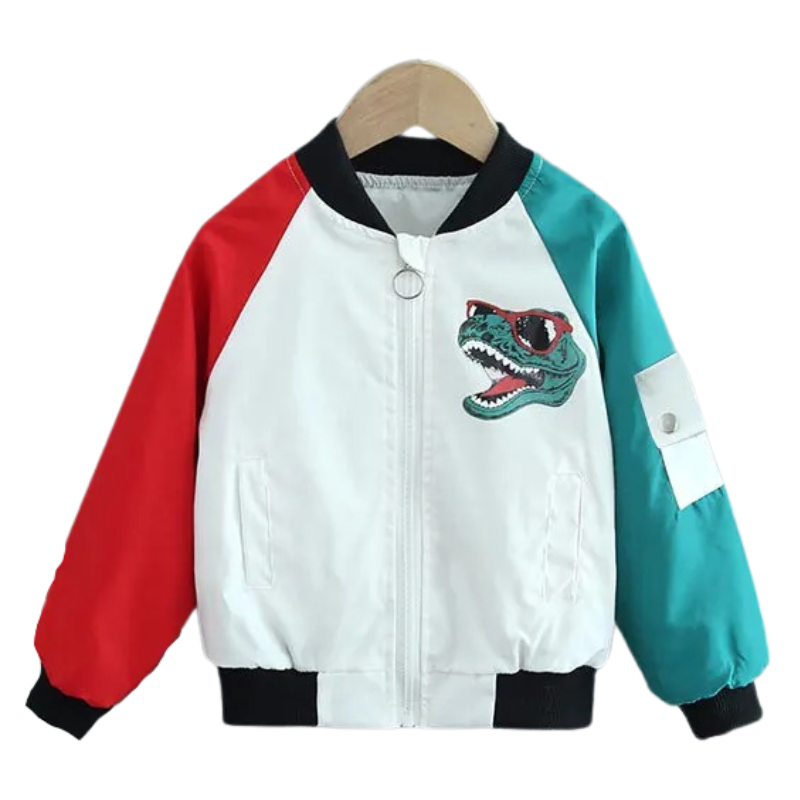 Veste Enfant Coupe-Vent Motif Dinosaure T-Rex