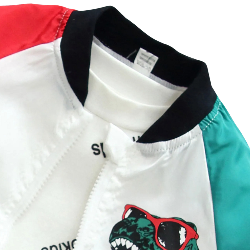 Veste Enfant Coupe-Vent Motif Dinosaure T-Rex