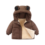 Veste d’Hiver Enfant Doublée avec Capuche Ours