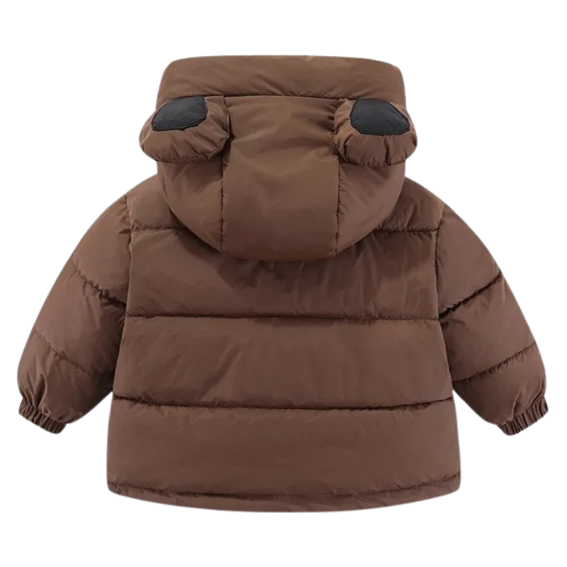 Veste d’Hiver Enfant Doublée avec Capuche Ours