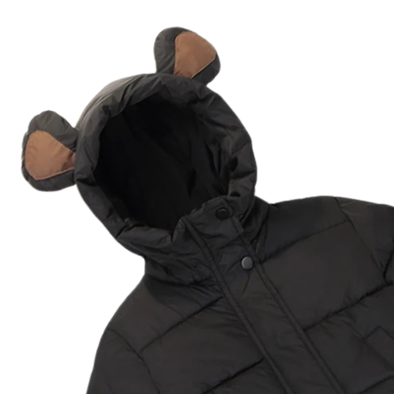 Veste d’Hiver Enfant Doublée avec Capuche Ours