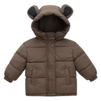Veste d’Hiver Enfant Doublée avec Capuche Ours