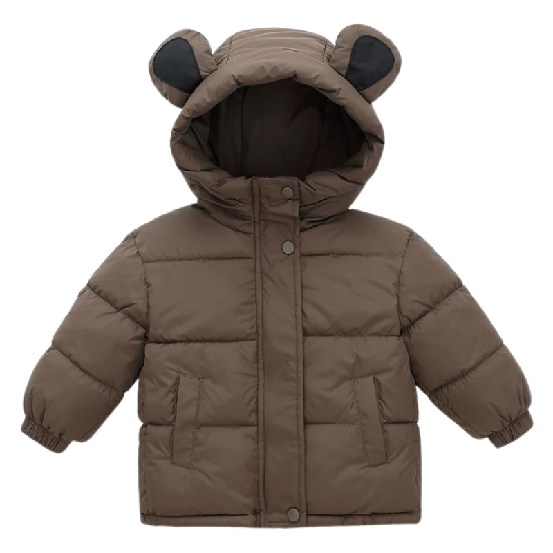 Veste d’Hiver Enfant Doublée avec Capuche Ours