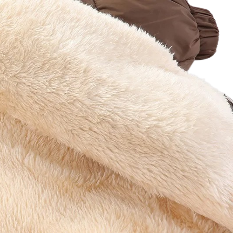 Veste d’Hiver Enfant Doublée avec Capuche Ours