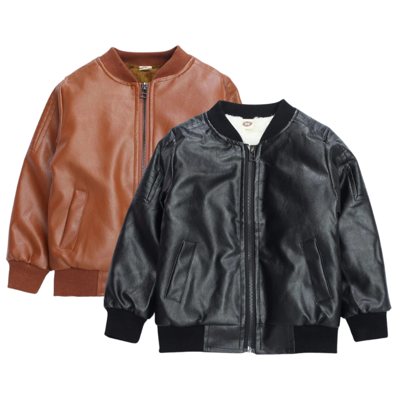 Veste en Cuir Enfant Garçon