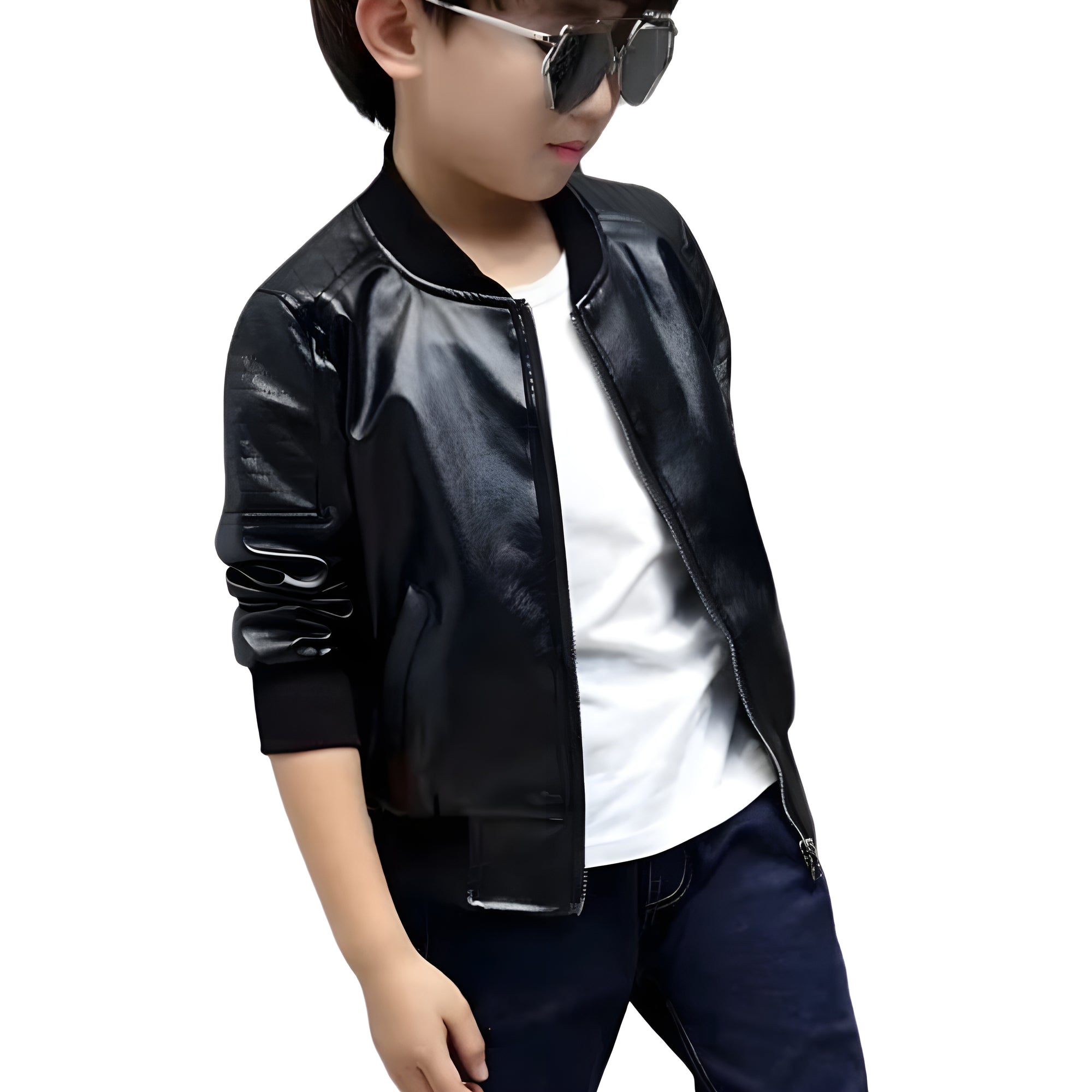 Veste en Cuir Enfant Garçon