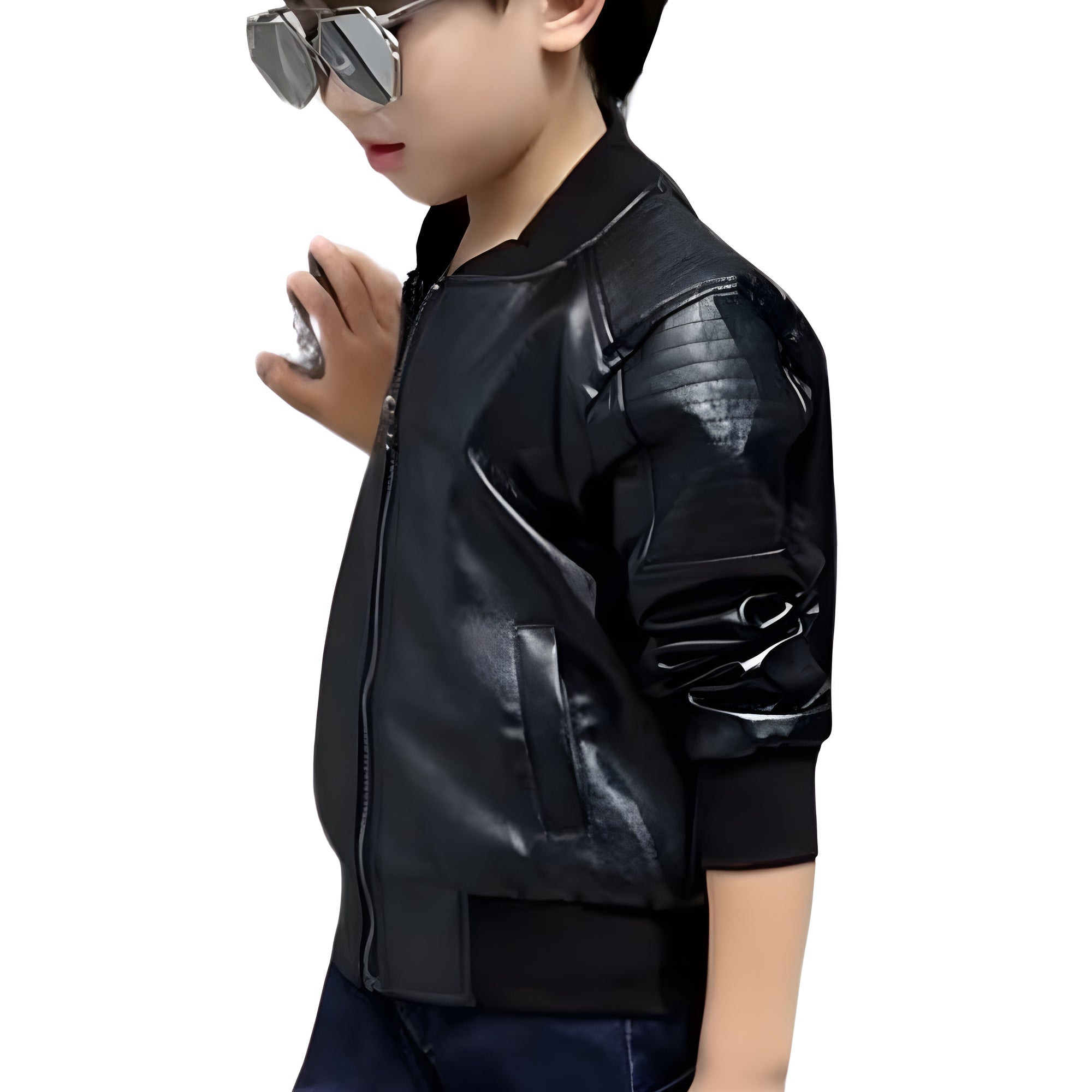 Veste en Cuir Enfant Garçon