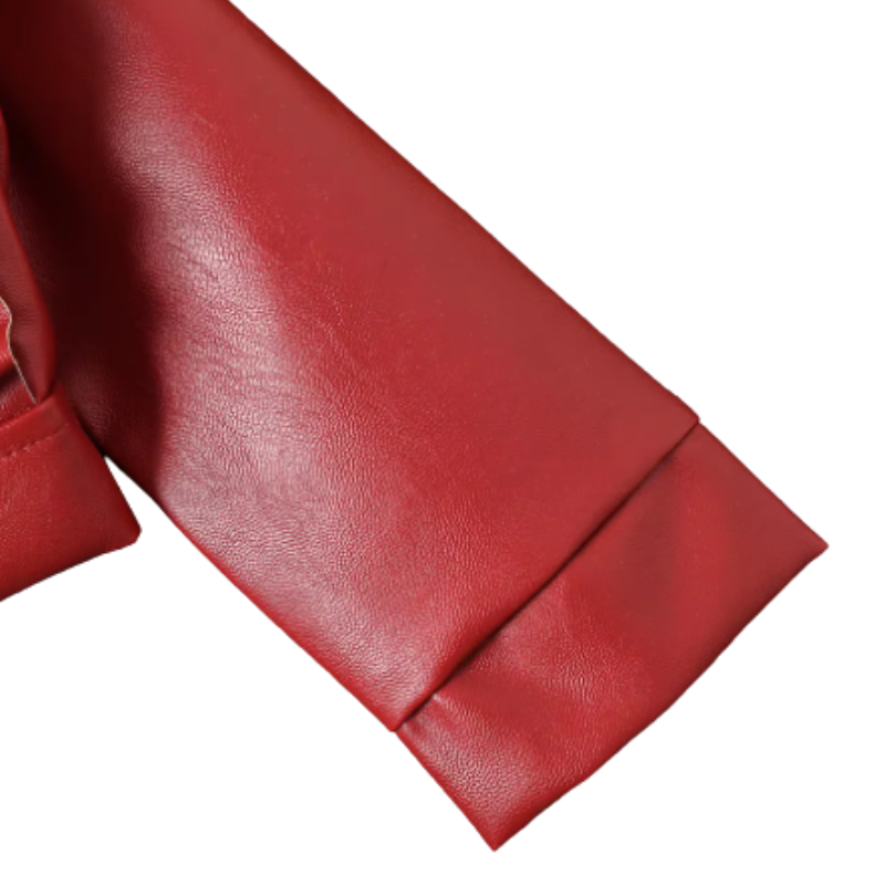 Veste et Béret en Similicuir pour Fille