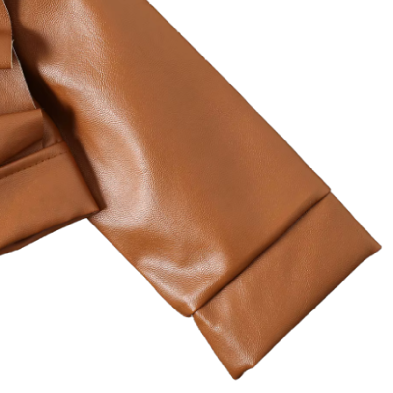 Veste et Béret en Similicuir pour Fille