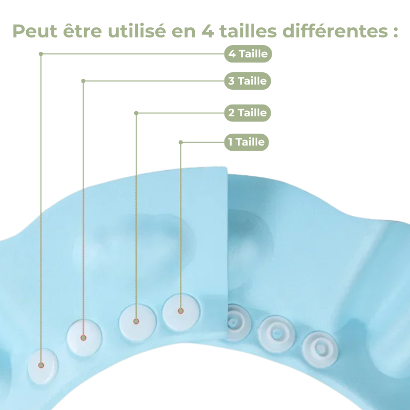 Visière de Bain Pour Bébé - Protection des Yeux et des Oreilles