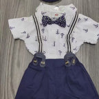 Ensemble Costume Bébé Garçon avec Bretelles, Nœud Papillon et Béret