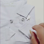 Costume Bébé Garçon Blanc avec Bretelles, Body Chemise, Nœud Papillon et Béret – Ensemble de Cérémonie